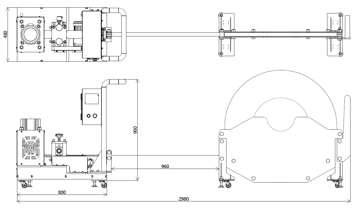 Bản vẽ máy cắt đai thép Hồng Ký HK-HC32W